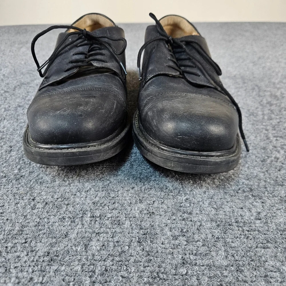 Nunn Bush Mens Black‎ Leather Cap Toe Oxford Dress Shoes 81168 01 8.5 M